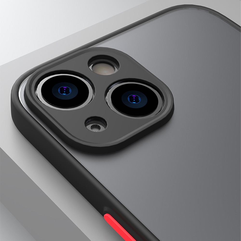 Husa de Protectie pentru Apple iPhone 14, Silicon TPU, Protectie Camera, Trendy Smoky Design, Negru