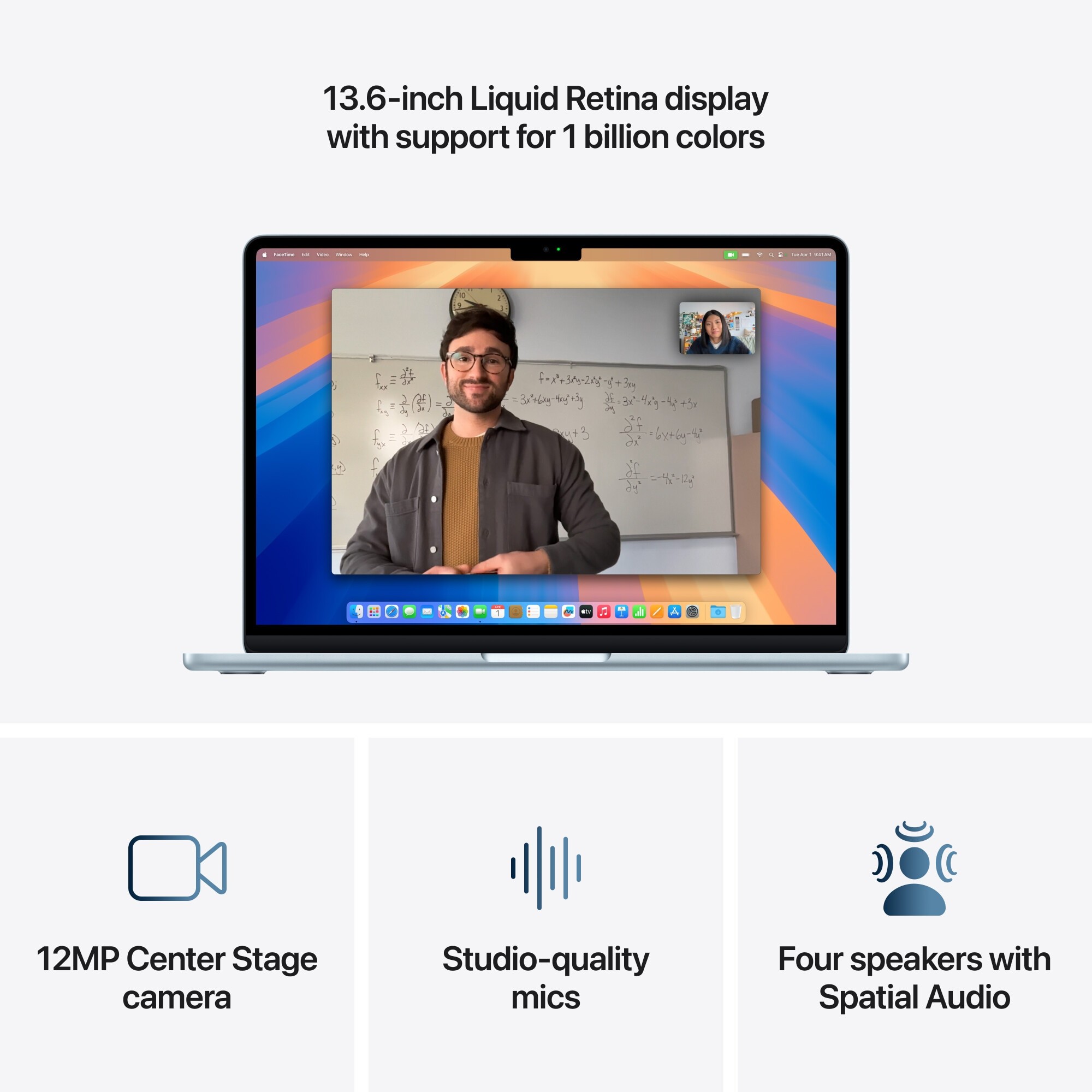 Laptop Apple MacBook Air Z1H9000BM, 13.6 inch 2560 x 1664, Apple M4 10-Core 10 C / 10 T, 32 GB RAM, 1 TB SSD, Apple 10-core GPU, Mac OS, Sky Blue