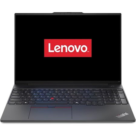 Laptop Lenovo 16'' ThinkPad E16 Gen 2, WUXGA IPS, Procesor AMD Ryzen™ 7 7735HS (16M Cache, up to 4.75 GHz), 8 cores, 64GB DDR5, 512GB SSD, AMD Radeon 680M, No OS, Black