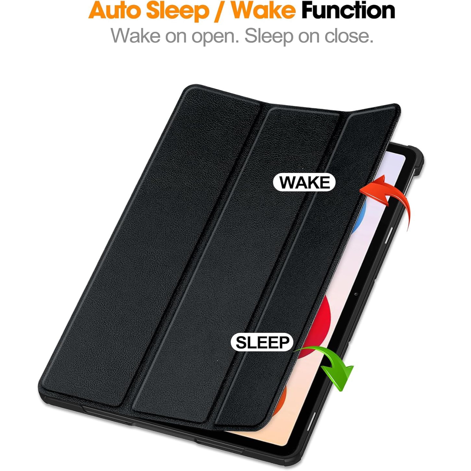 Husa tableta pentru Xiaomi Redmi Pad 2 Pro 12.1" (2025), auto functie sleep/wake tip stand, negru