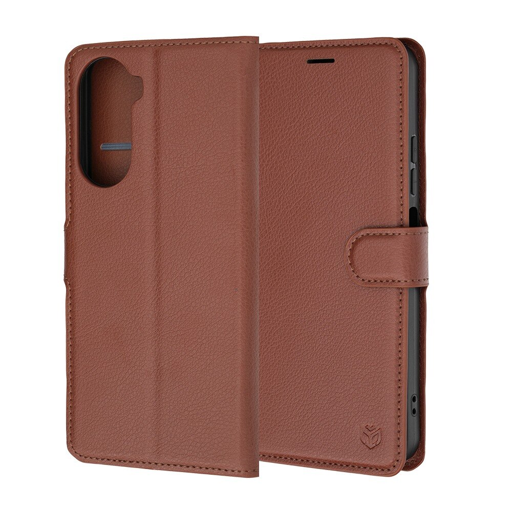 Husa pentru Xiaomi Redmi A7 Pro 4G Tip Carte DaDen®, Leather Folio, Functie de Stand, Calitate Premium, Antisoc, Protectie Sporita, Maro