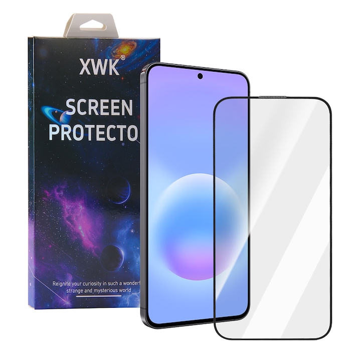 XWK® Folie protectie telefon 9h, sticla securizata, transparenta, antisoc, pentru Samsung S21