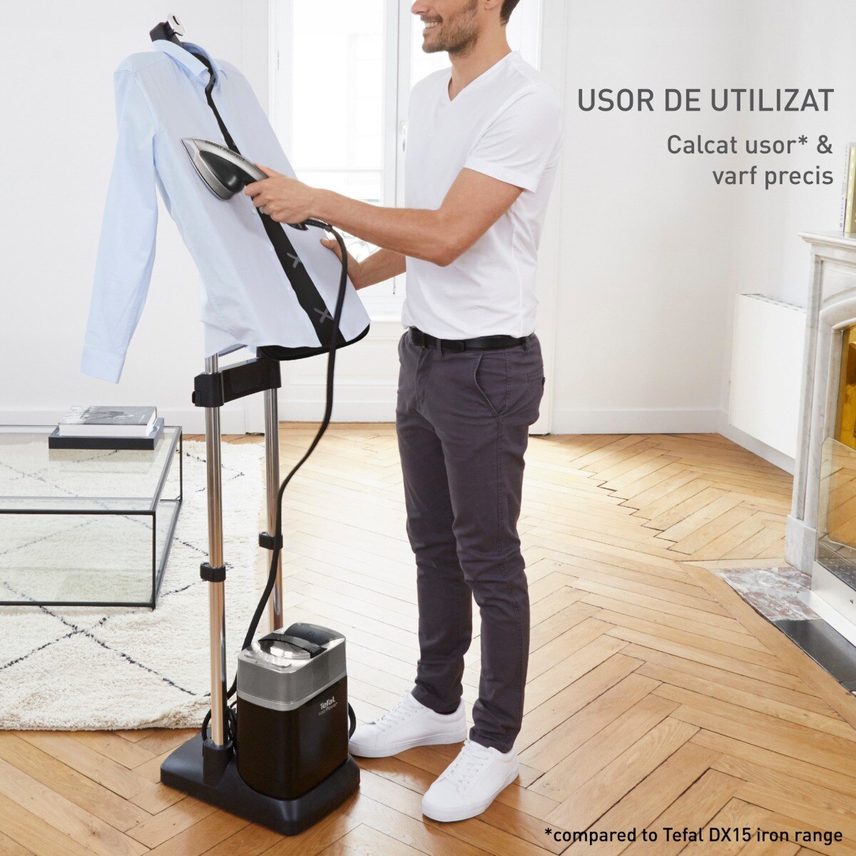 Aparat de calcat multifunctional Tefal Ixeo Power QT2028F0, 2170 W, 5.8 bari, jet de abur 350 g/min, abur variabil 100 g/min, masa de calcat Smart