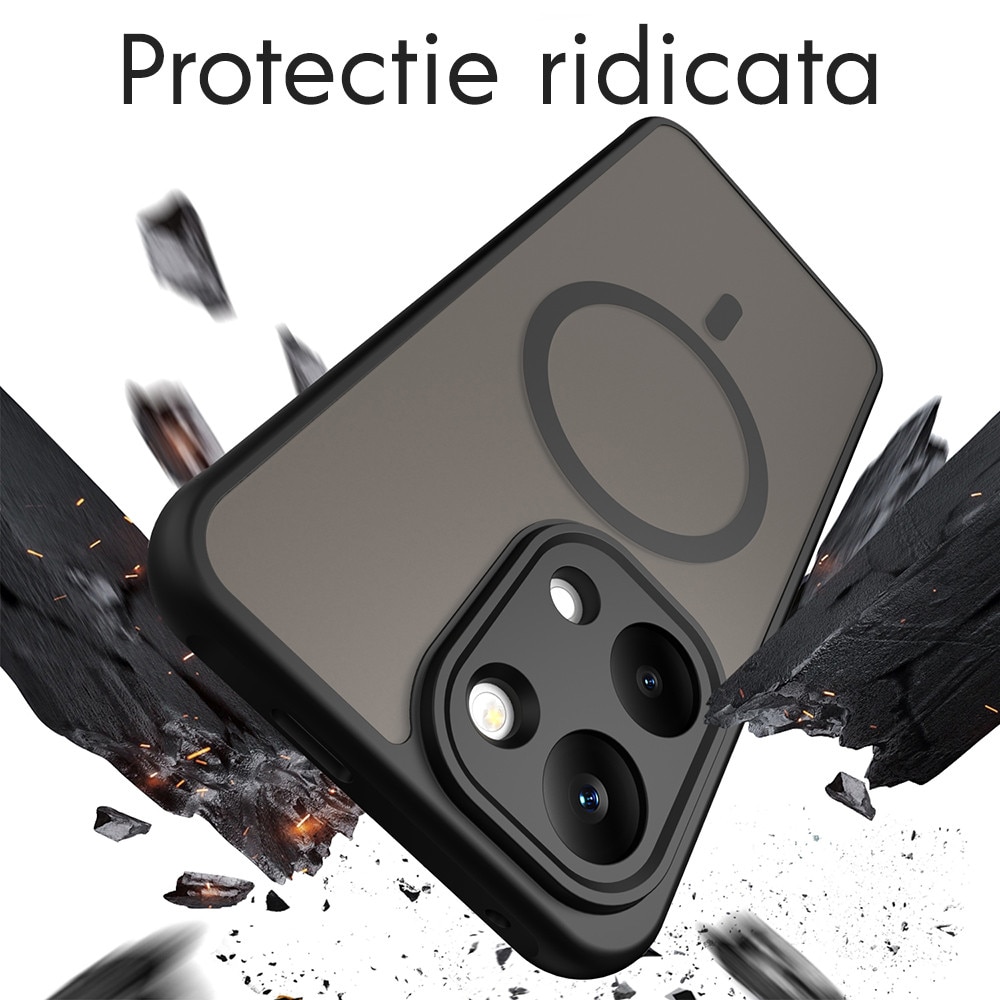 Husa pentru Xiaomi Poco X8 Pro Max Daden® HaloFrost II, MagSafe, Antisoc, Incarcare wireless, Calitate Premium, Negru