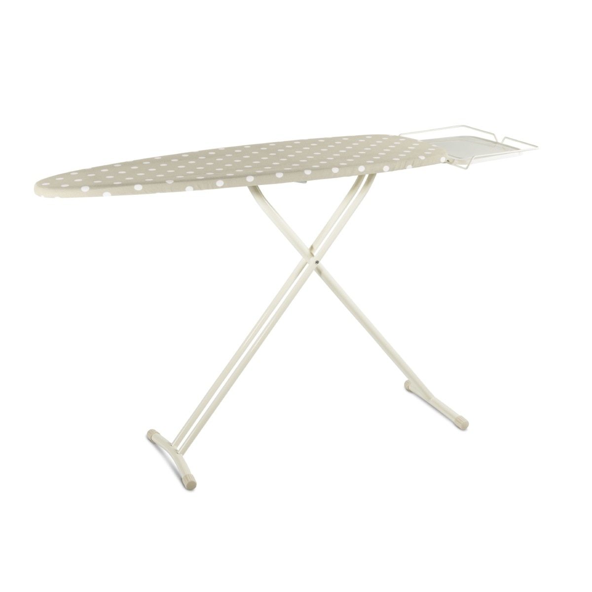 Masa de calcat TI1200E1, suprafata 124 x 40 cm, inaltime pana la 93 cm, husa bumbac si spuma, 6 KG, inox, alb / negru