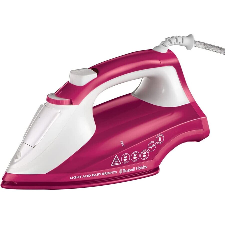 Light & Easy Brights Berry 26480-56, talpa ceramica colorata infuzata cu balsam, 2400 W, 115 g/min, roz/alb