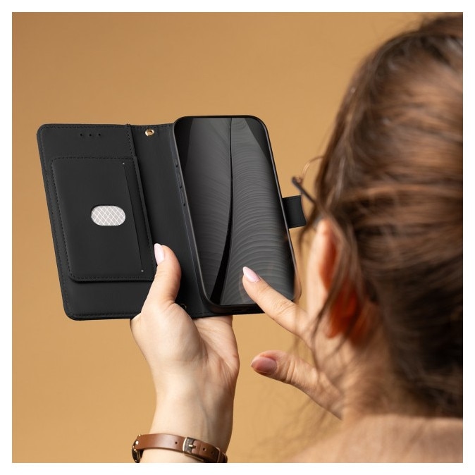Husa Tip Flip Cover Upzz Smart Triangle Compatibila Cu Honor 600 LITE, Magnet, Functie Stand, Negru