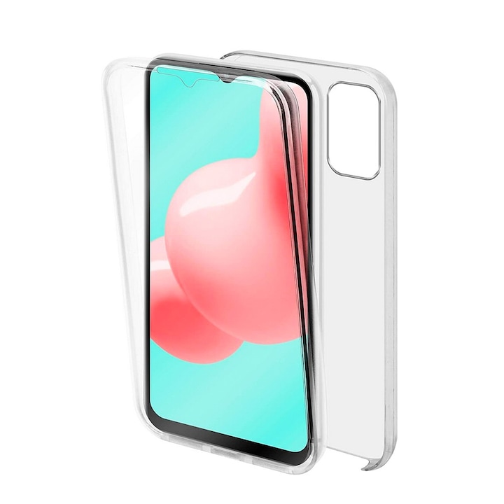 Husa 360 compatibila cu Samsung Galaxy A15 - V2 Transparent fata si spate