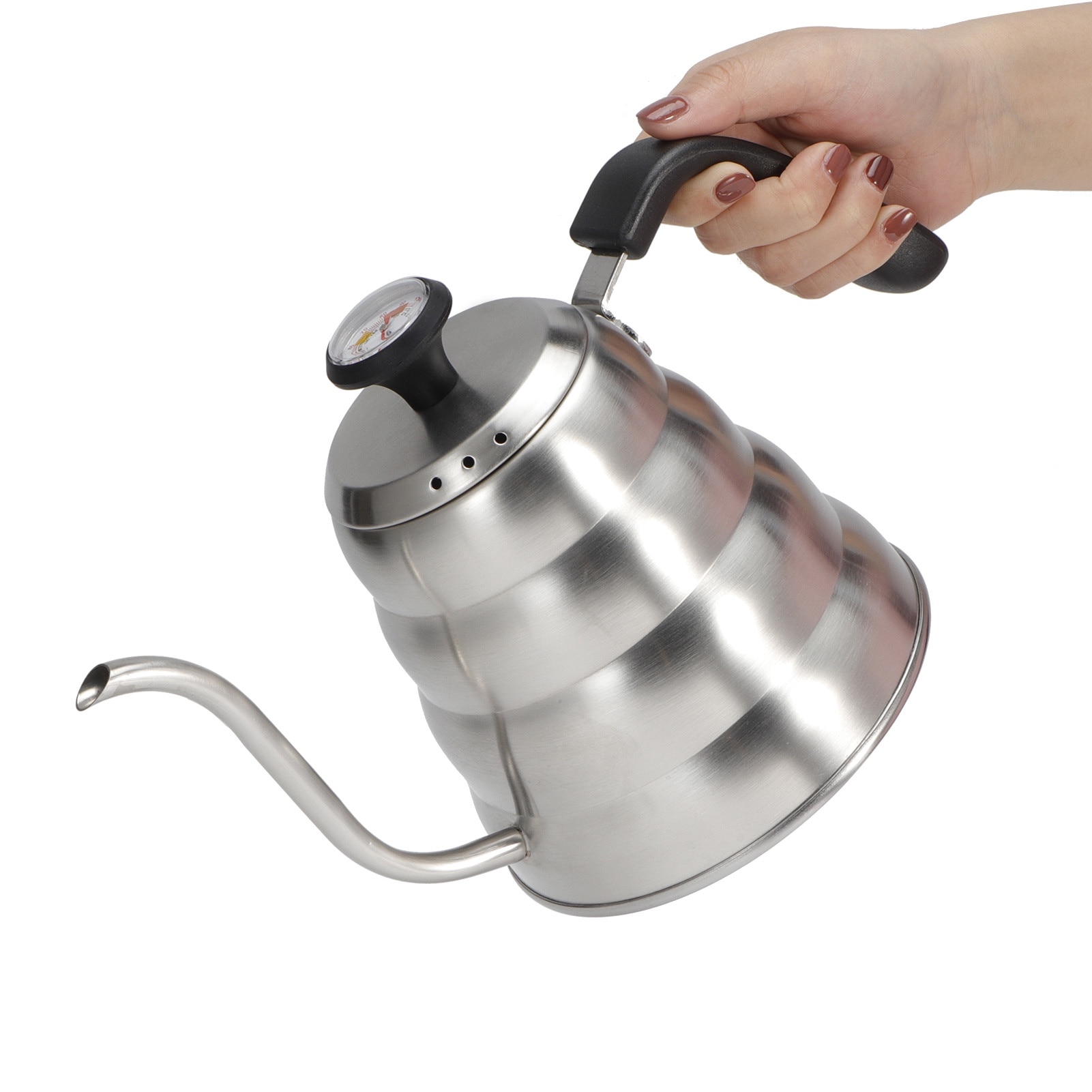 Cafetiera din otel inoxidabil, Cozevdnt, capacitate 1200ml