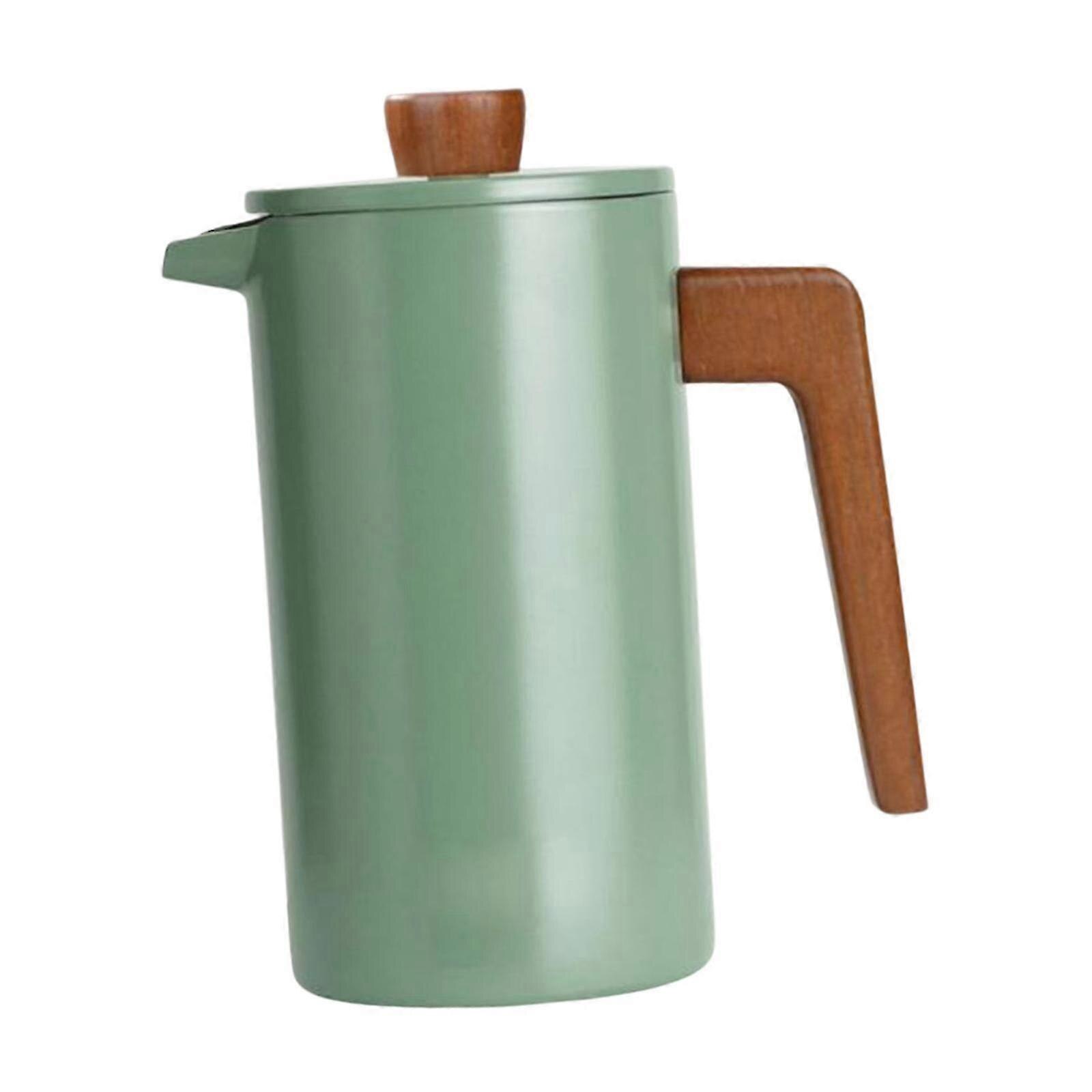 Cafetiera franceza, otel inoxidabil, maner lemn, filtru fin, 17x22x10.3cm, 1000ml