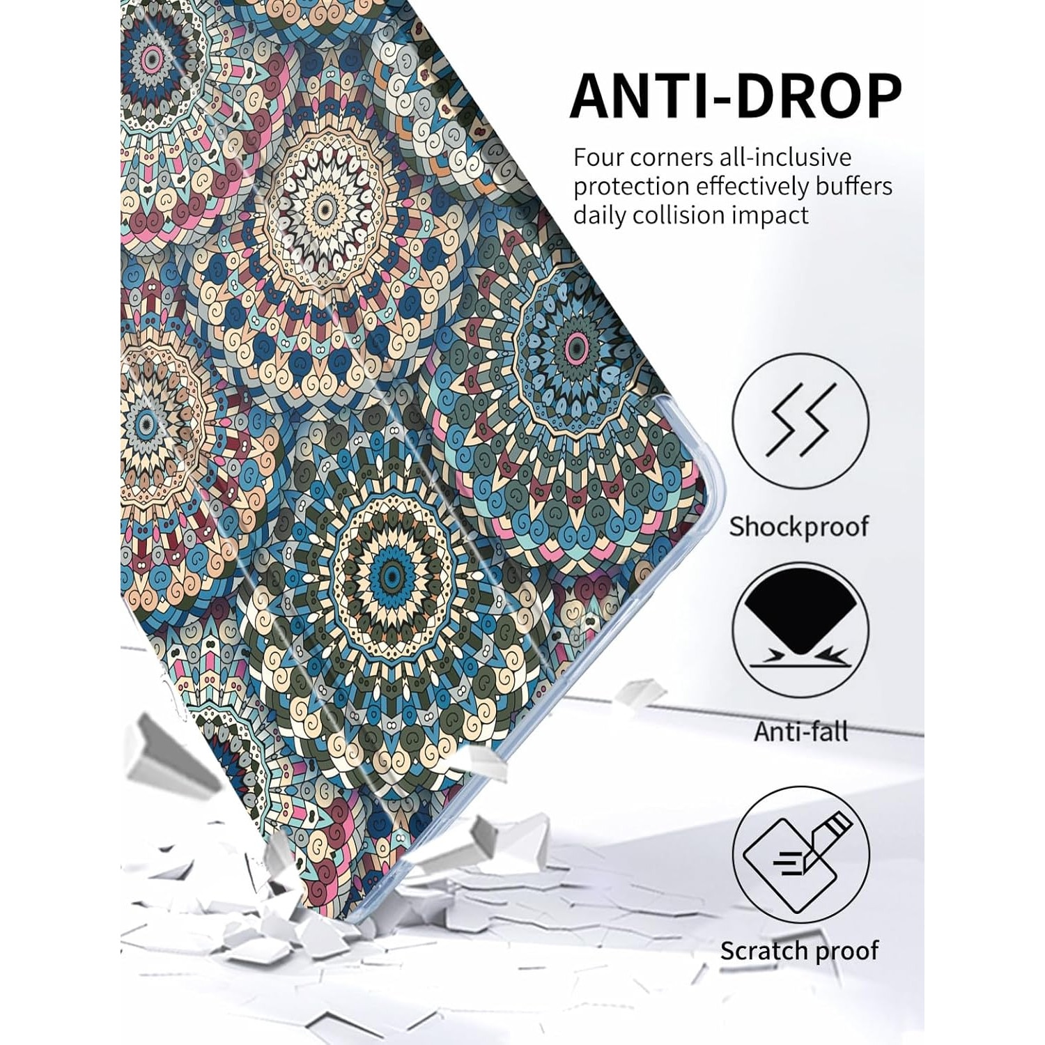 Husa Tableta Vozehui Compatibila cu Samsung Galaxy Tab A8 10.5 inch, Capsuni - Trifold