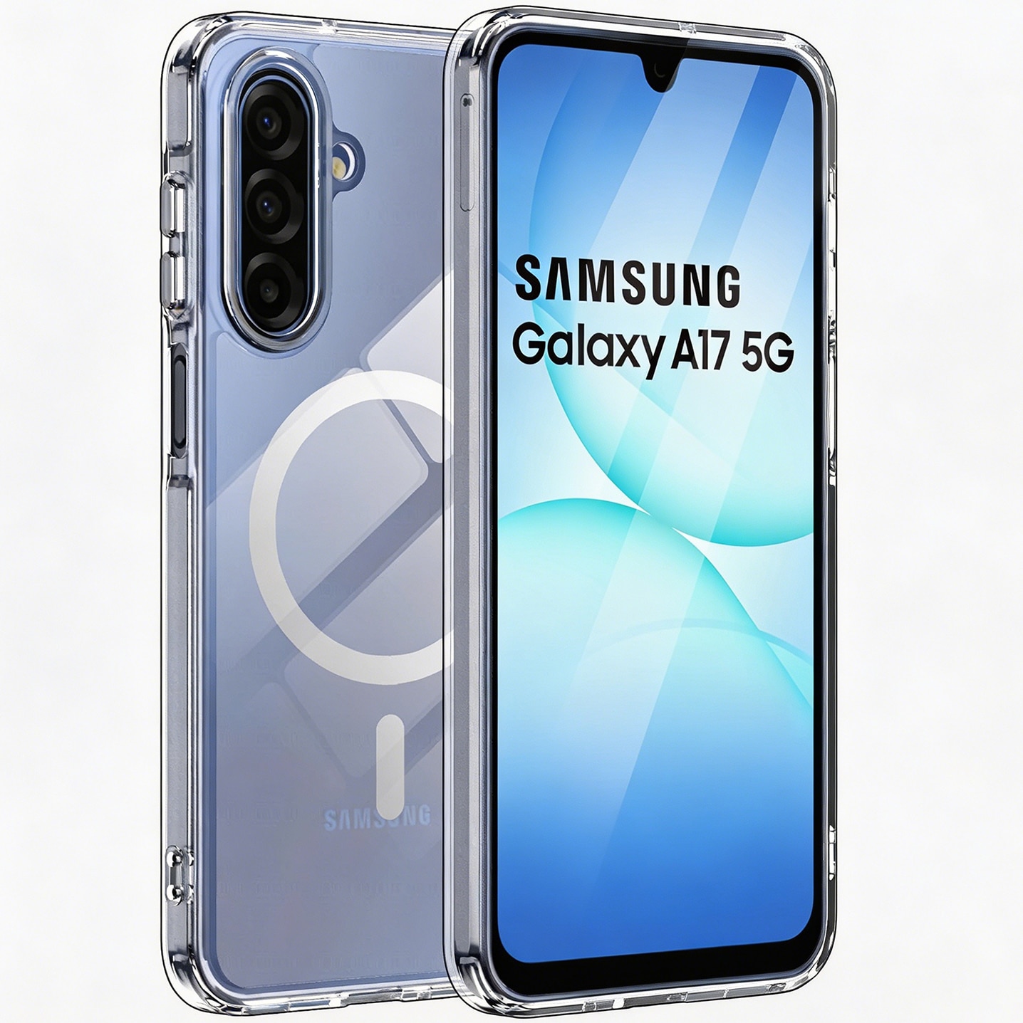Husa de Protectie Magsafe Compatibila cu Samsung Galaxy A17/A16 5G, MOGU, Carcasa Magnetic Telefon Incarcare Wireless, Anti-ingalbenire, Rezistenta la Socuri, Protectie Impotriva Caderilor de Nivel Militar, Antizgarieturi, PC+TPU, Transparenta