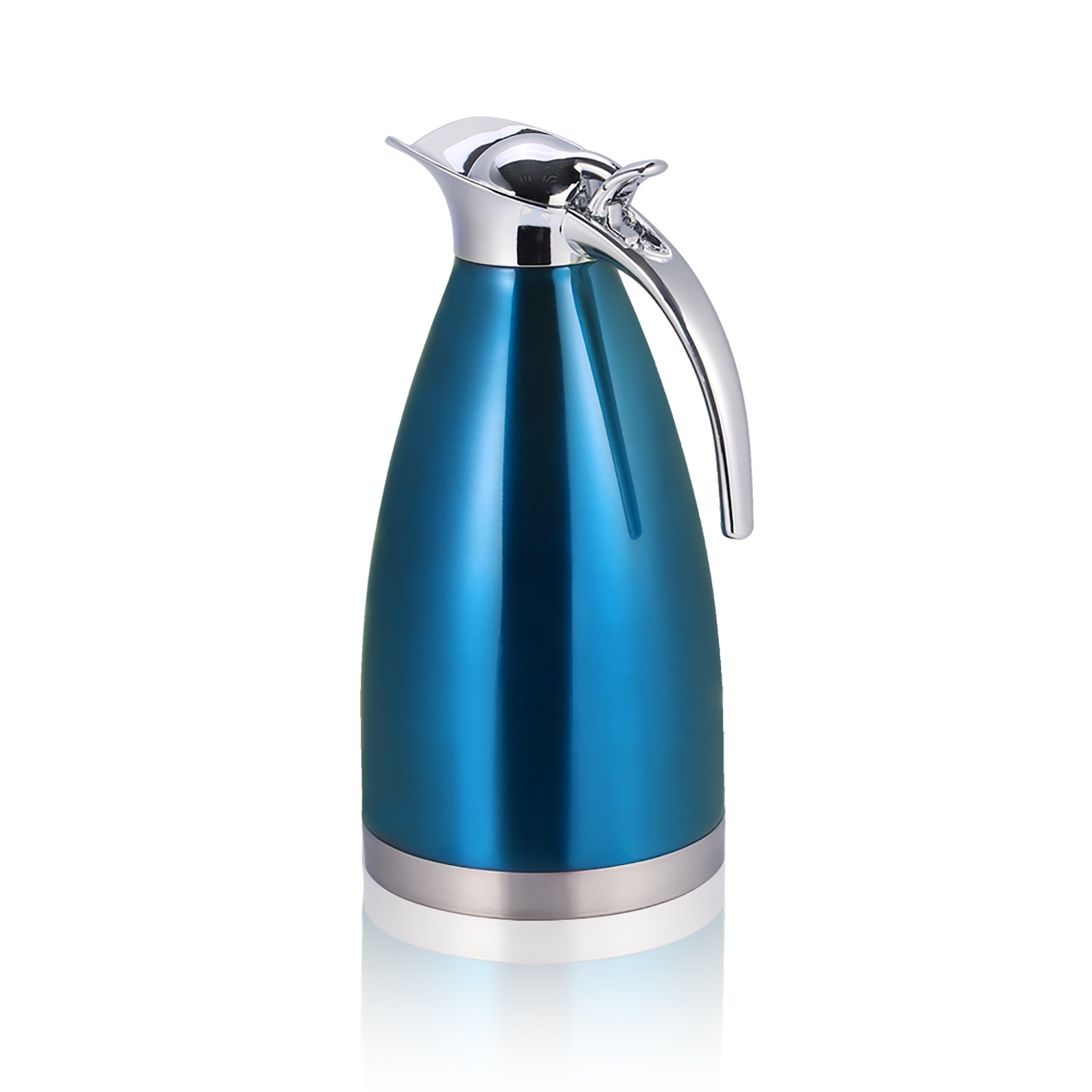 Cafetiera din otel inoxidabil, Cozevdnt, 2L, izolatie vid, capacitate 1.5L, culoare albastra