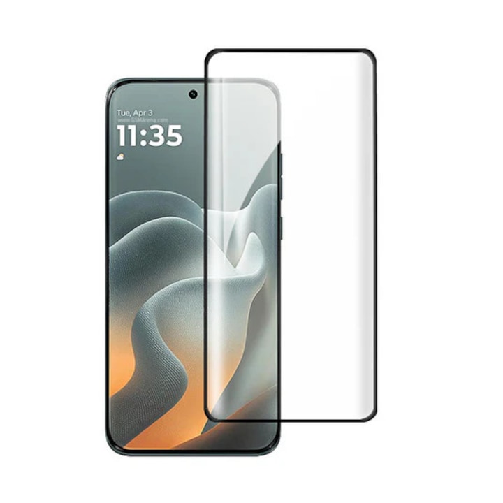 Folie de protectie tempered glass pentru Motorola Edge 70 Fusion negru full glue