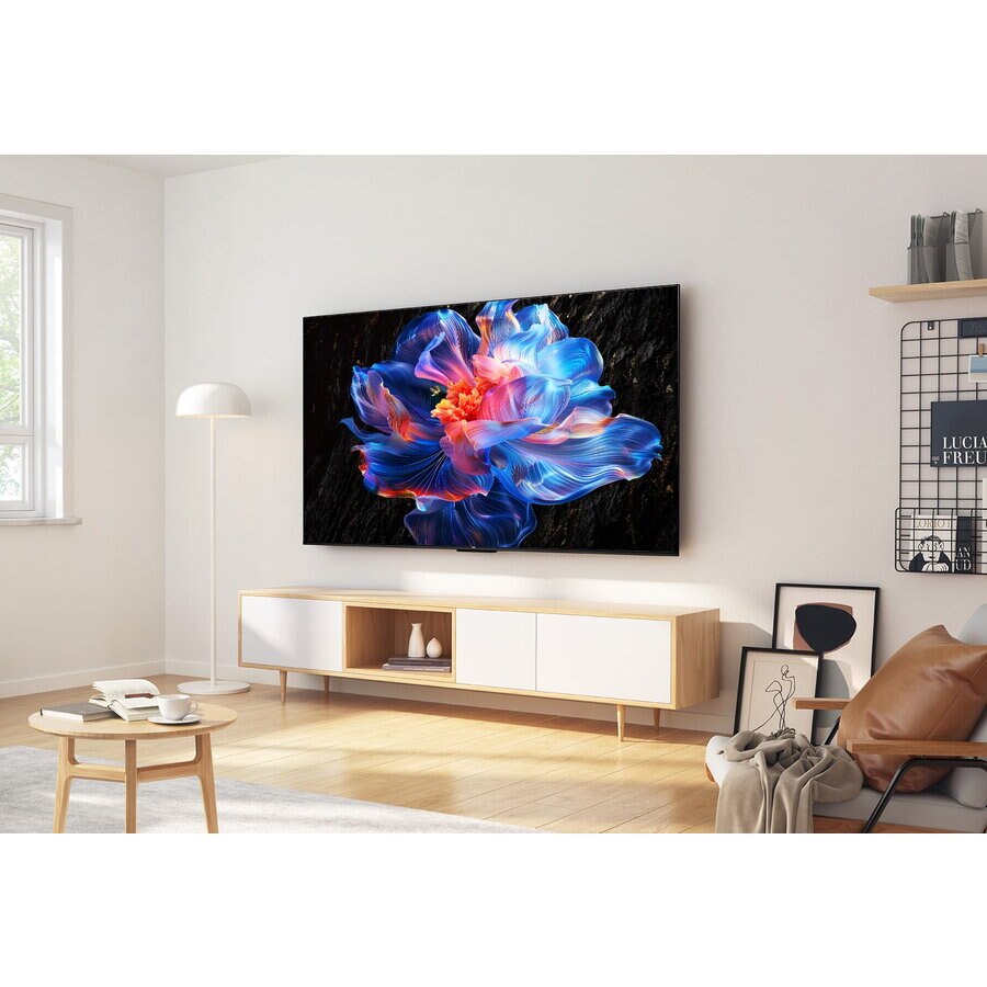 Televizor LED Smart TCL 55V6C, diagonala 139 cm, Ultra HD / 4K, clasa E, sistem operare Google TV, tehnologie HDR, Dolby Audio, Chromecast, T-Cast, Game Mode, negru