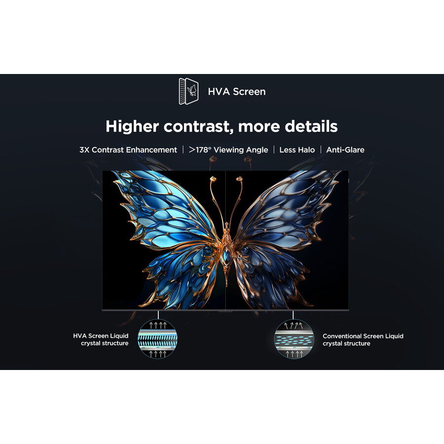 Televizor LED Smart TCL 55V6C, diagonala 139 cm, Ultra HD / 4K, clasa E, sistem operare Google TV, tehnologie HDR, Dolby Audio, Chromecast, T-Cast, Game Mode, negru