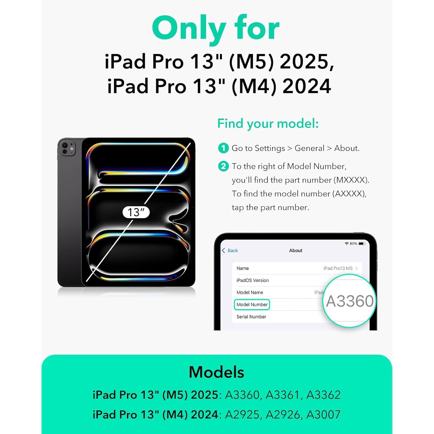 Husa Magnetica pentru iPad Pro 13" (M5/M4) 2025/2024, Suport Pencil Pro, Smart Cover