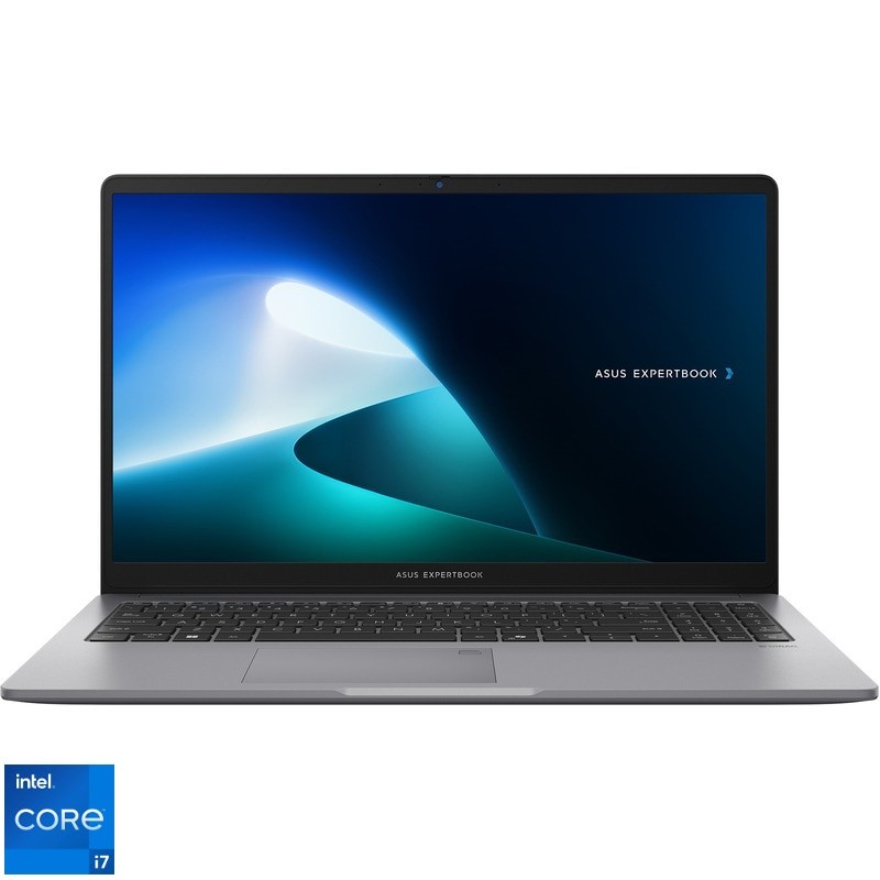 Laptop ASUS ExpertBook P1503CVA cu procesor Intel® Core™ i7-13620H pana la 4.9GHz, 10 cores, 15.6'', Full HD, IPS, 64GB DDR5, 3 TB SSD, Intel® UHD Graphics, No OS, Misty Grey