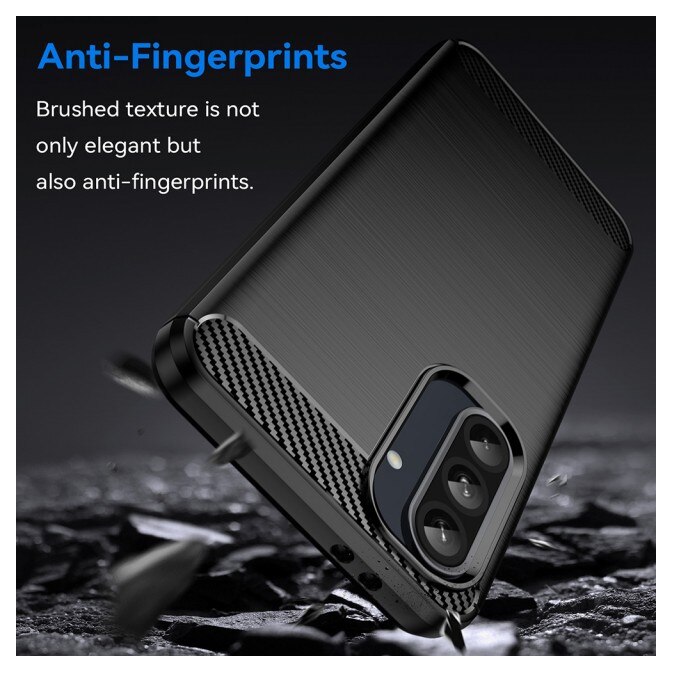 Husa Spate Upzz® Carbon Pro, Compatibila Cu Samsung Galaxy A27 5G, Protectie Perfecta, Silicon, Black
