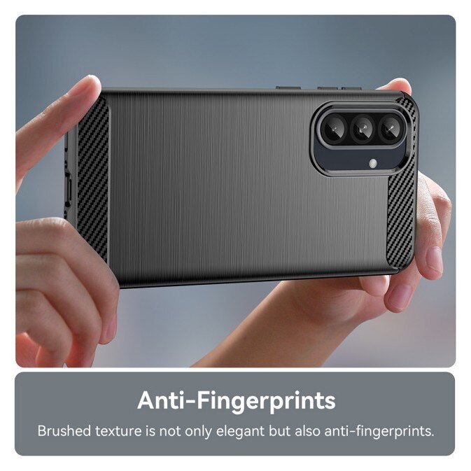Husa Spate Upzz® Carbon Pro, Compatibila Cu Samsung Galaxy A27 5G, Protectie Perfecta, Silicon, Black