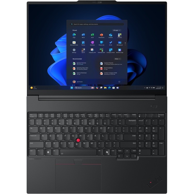 Laptop Lenovo ThinkPad E16 Gen 3 Procesor Intel® Core™ Ultra 5 225U 12M Cache, up to 4.80 GHz, 16" WUXGA, 16GB DDR5, 512GB SSD, Intel Graphics, Win 11 Pro, Negru