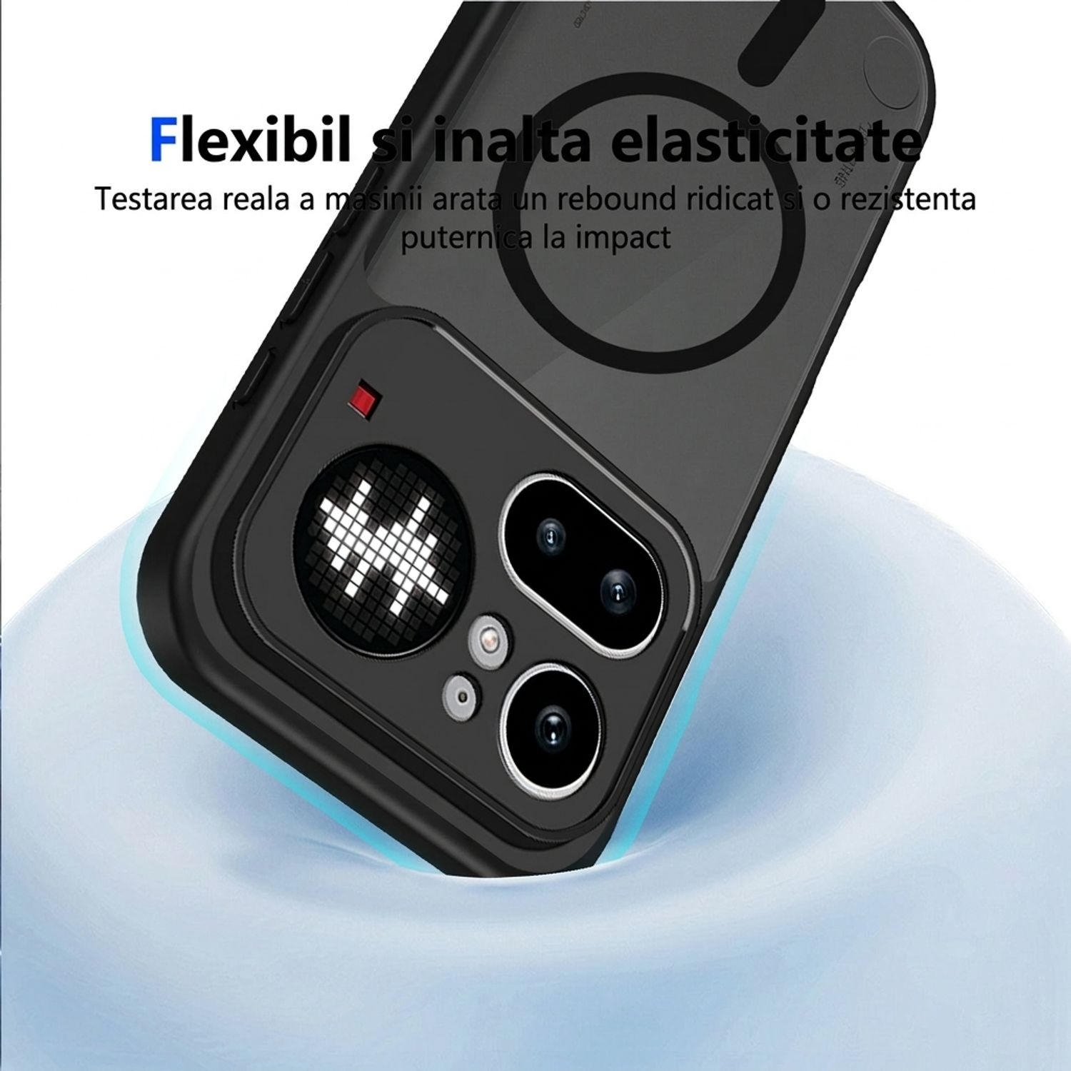 Husa pentru Nothing Phone 4a Pro, MagSafe, Soft Touch PC, Anti-Soc, Potrivire Perfecta, Protectie Camera, Negru Transparent