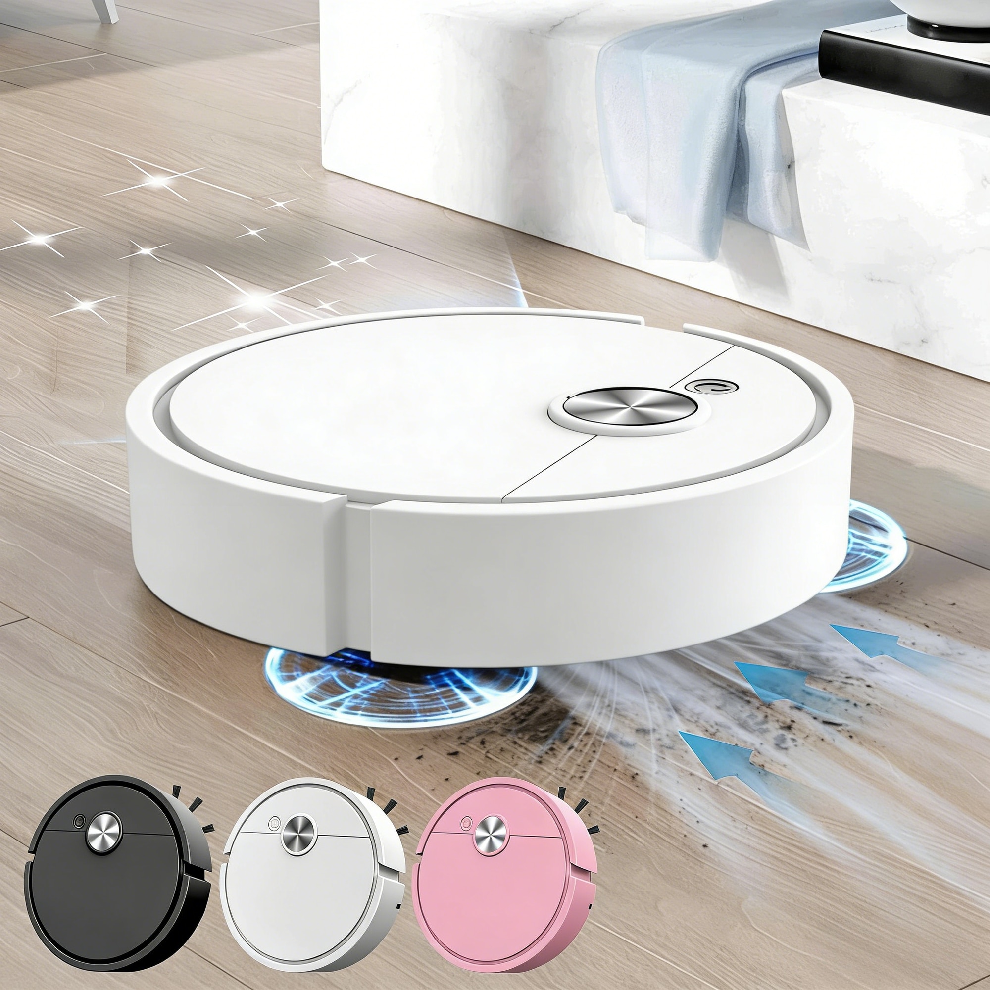 Aspirator robot XLY, 3 in 1, curatare automata, alb