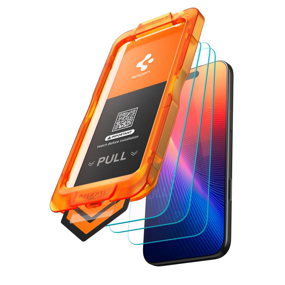 Folie pentru iPhone 17 Pro (set 3) - Spigen Glas.TR Align Master Slim - Clear