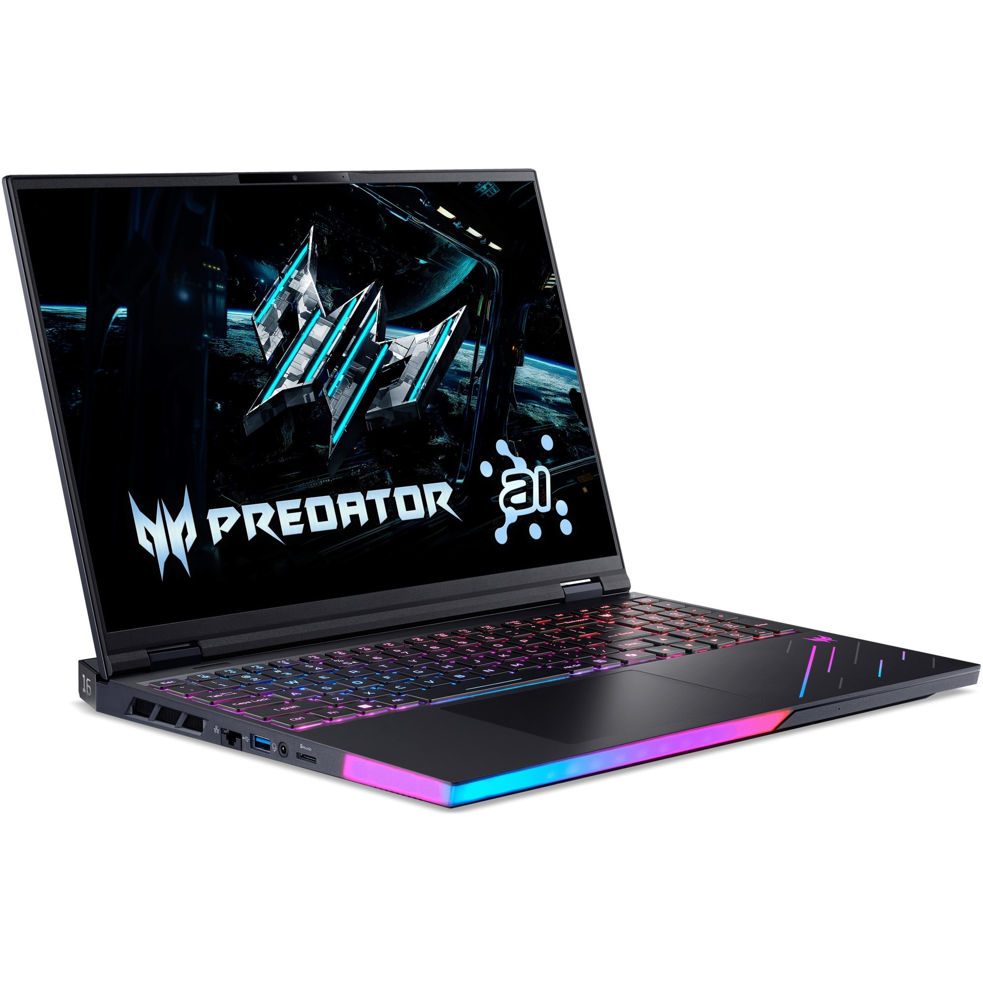 Laptop Gaming Acer Predator Helios 16 AI OLED PH16-73-98WZ, 16 inches (40.64 cm), Acer CineCrystal™ WQXGA OLED 240Hz display with 100% DCI-P3 / Adobe-RGB color space coverage, 2560 x 1600, 16:10, Intel® Core™ Ultra 9 Processor 275HX, 2.1 GHz base cloc