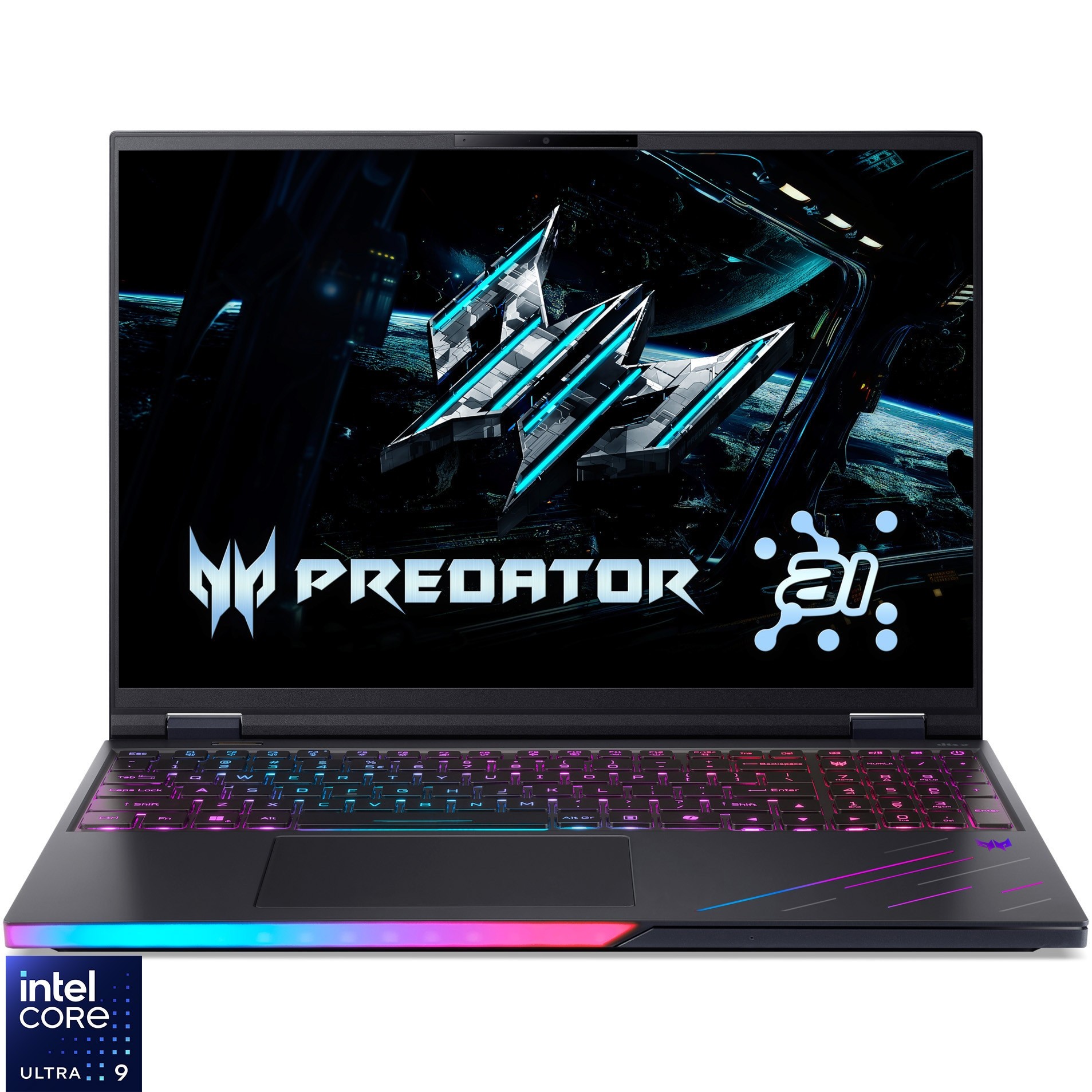Laptop Gaming Acer Predator Helios 16 AI OLED PH16-73-98WZ, 16 inches (40.64 cm), Acer CineCrystal™ WQXGA OLED 240Hz display with 100% DCI-P3 / Adobe-RGB color space coverage, 2560 x 1600, 16:10, Intel® Core™ Ultra 9 Processor 275HX, 2.1 GHz base cloc