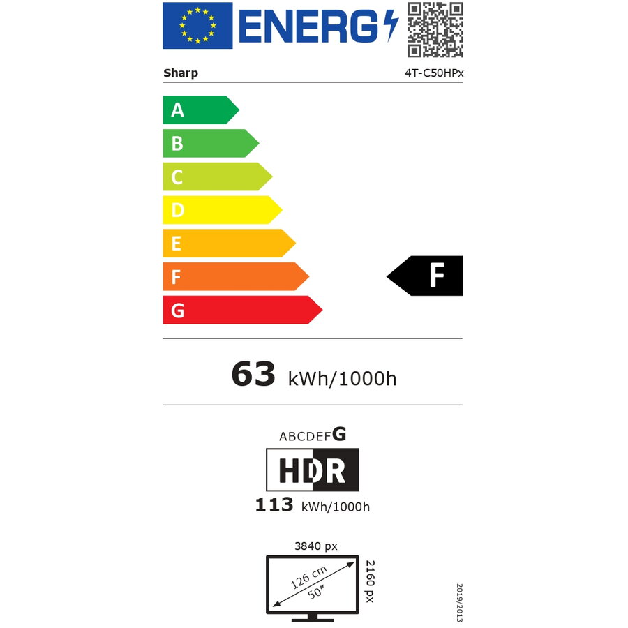 Televizor Sharp 50HP6265E 50" (126cm), 3840 x 2160 (Ultra HD 4K), QLED, Google TV, Negru
