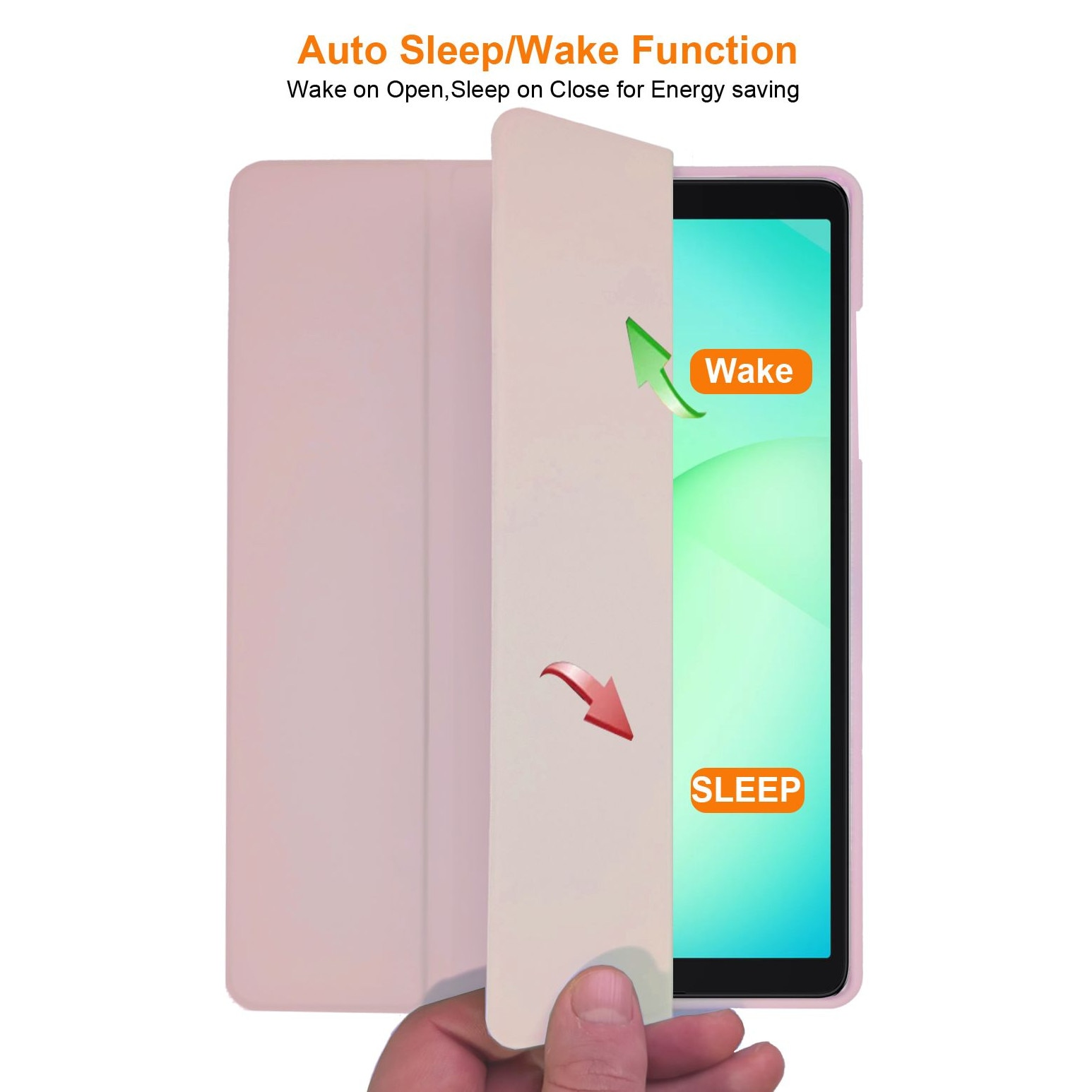 Husa Ultra Slim pentru OnePlus Pad Go 2, 12.1", Silicon TPU, Smart Cover - Roz