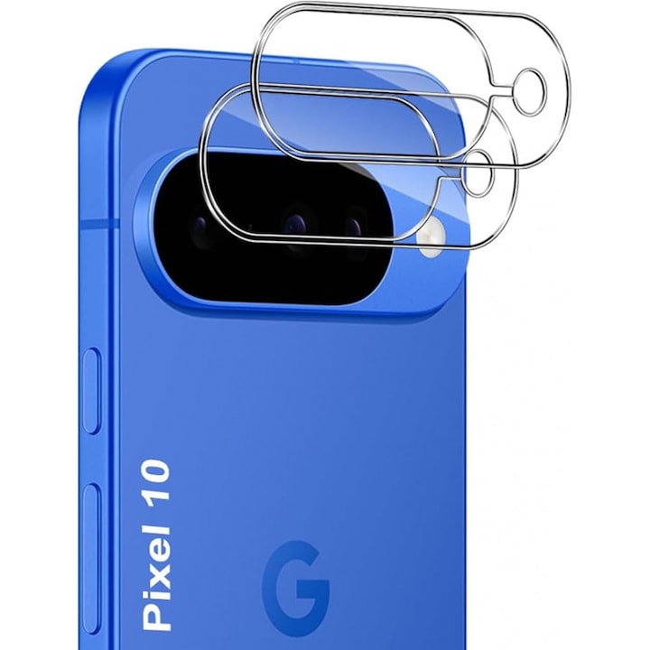 2 bucati pentru Google Pixel 10 sticla temperata protectie camera, sticla protectie lentila rezistenta la zgarii 9H, protectie HD clara camera posterioara - transparenta
