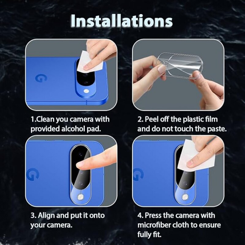 2 bucati pentru Google Pixel 10 sticla temperata protectie camera, sticla protectie lentila rezistenta la zgarii 9H, protectie HD clara camera posterioara - transparenta