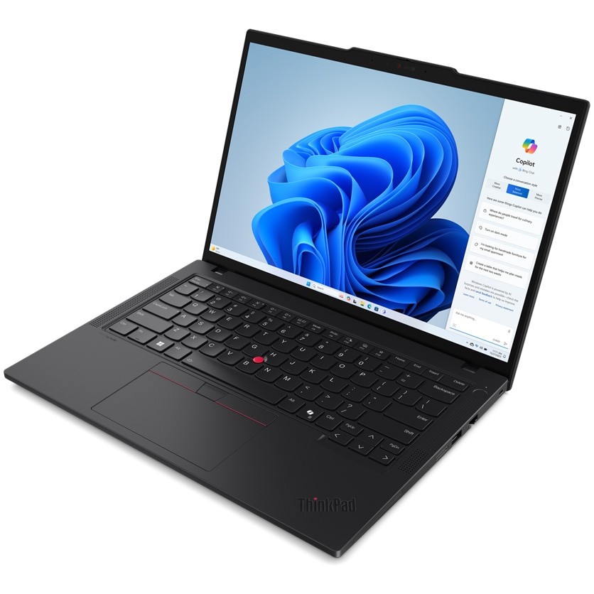 Laptop Lenovo ThinkPad T14 Gen 5 cu procesor Intel® Core™ Ultra 7 155U pana la 4.8GHz, 14", WUXGA, IPS, 64GB DDR5, 1TB SSD, Intel® Graphics, Windows 11 Pro, Black, 3Y Premier Support
