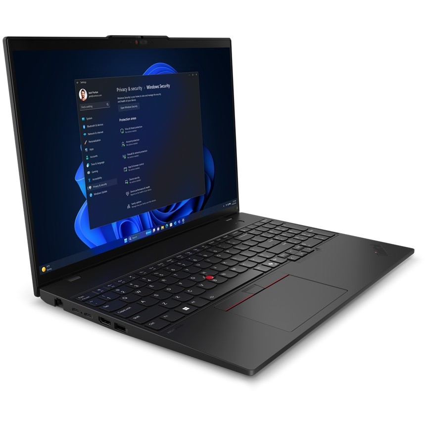 Laptop Lenovo ThinkPad L16 Gen 1 cu procesor Intel® Core™ Ultra 7 155U pana la 4.8GHz, 16" WUXGA, IPS, 16GB DDR5, 512GB SSD, Intel® Graphics, Windows® 11 Pro, Black, 3Y Onsite Upgrade