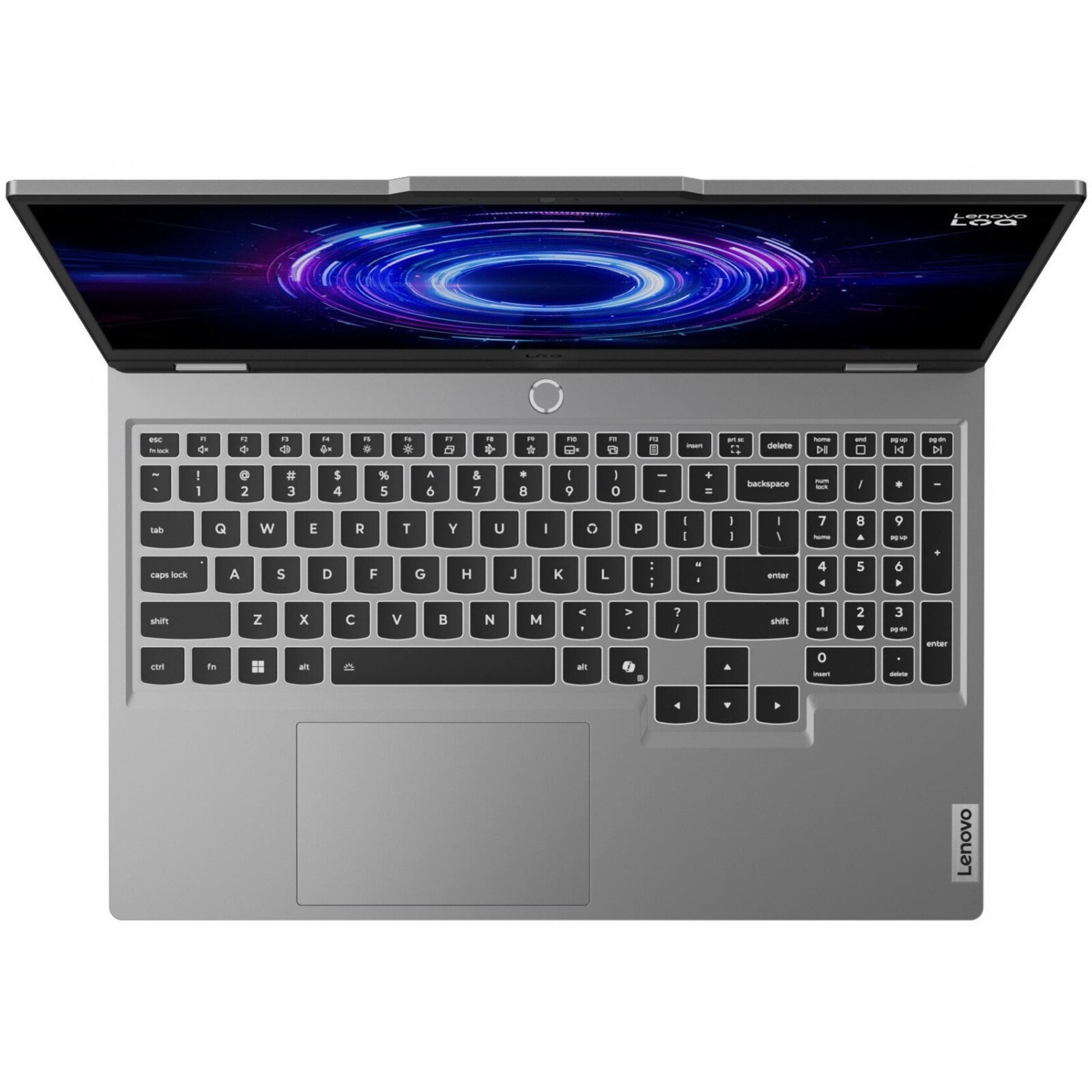 Laptop Lenovo LOQ, 15.6" Full HD, Intel® Core™ i5 13450HX pana la 4.6 GHz, 16 GB RAM DDR5 4800, 512 GB SSD, NVIDIA® GeForce® RTX 5050 8 GB, Free Dos, Luna Grey 512 GB