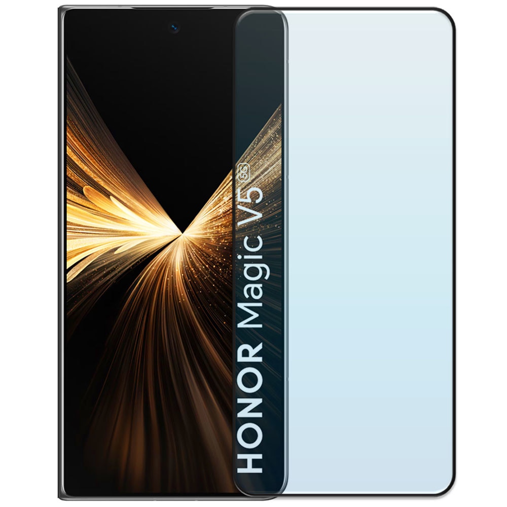 Folie din sticla securizata pentru Honor Magic V5, HAMSTERBOX Glass Shield, Protectie completa ecran, Full face, Aplicare rapida, Case Friendly, Transparenta