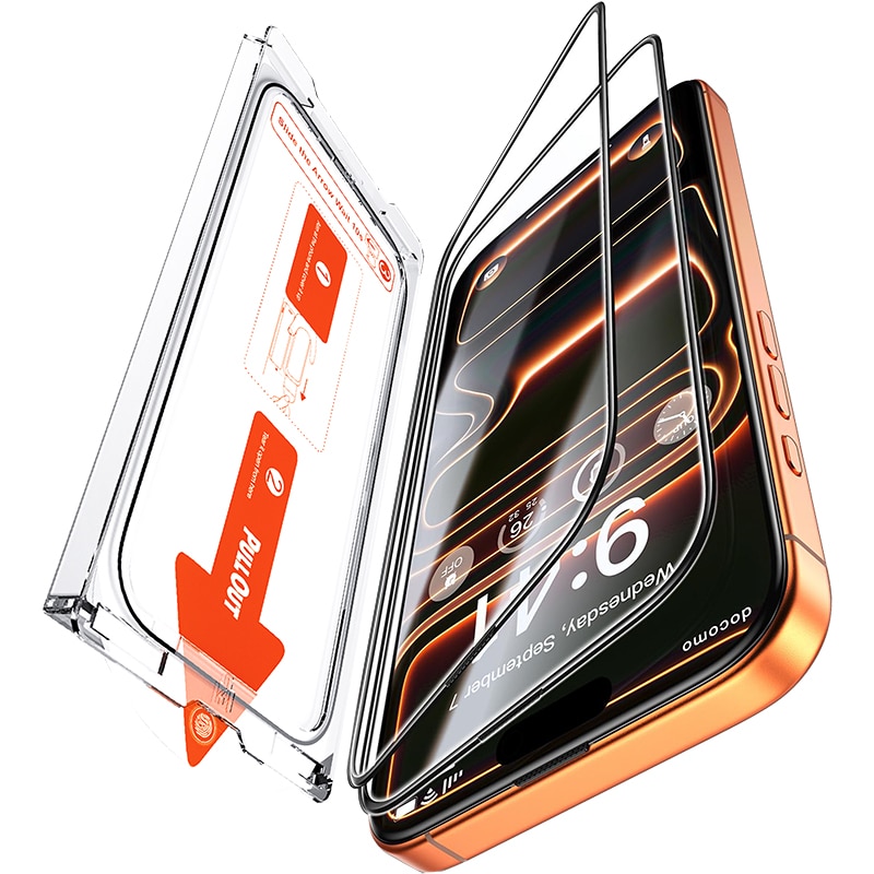 Set de 2 Folie de Protectie Pentru Telefon Mobil, Folie Protectie Sticla MOGU® Pentru iPhone 17 Pro, Protectie Profesionala Ecran 3D, Full Cover, Anti Zgarieturi, Advanced Touch Sensitivity, Ultra HD, Anti-amprente, Transparenta