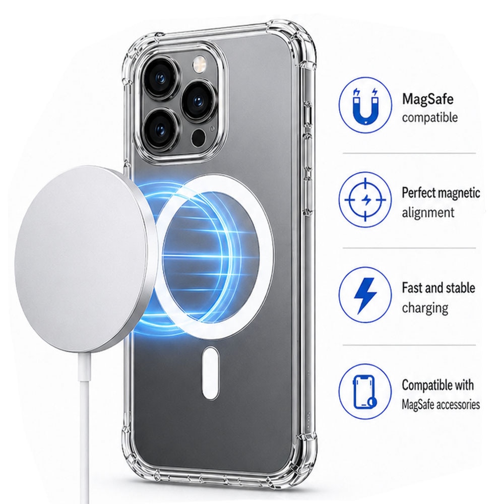 Intelli® Husa de Protectie Magsafe Compatibila cu Samsung Galaxy S26, Transparenta
