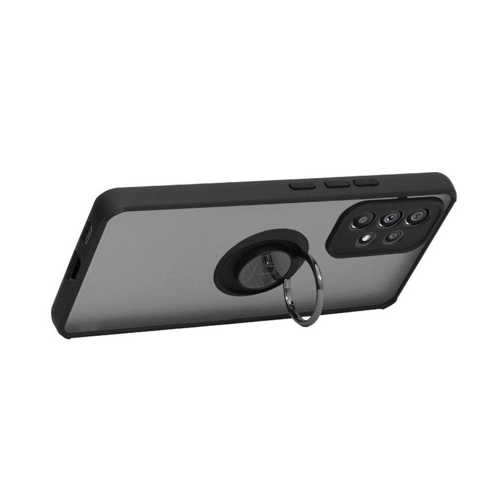 Husa de protectie pentru Honor 600 / 600 Pro premium cu inel stand rotativ, suport magnetic si bumper anti-alunecare - negru
