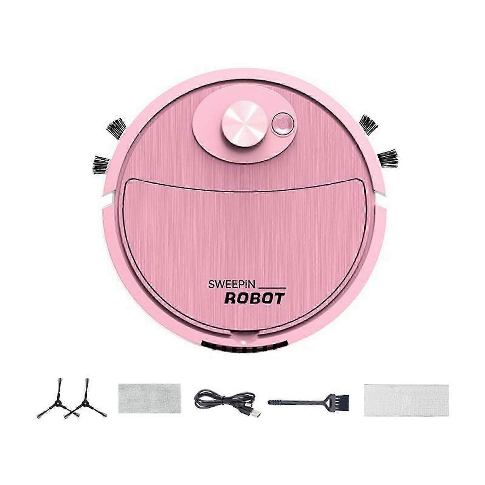 Aspirator robot 3-in-1, roz, 18x18x5.4cm, 310g