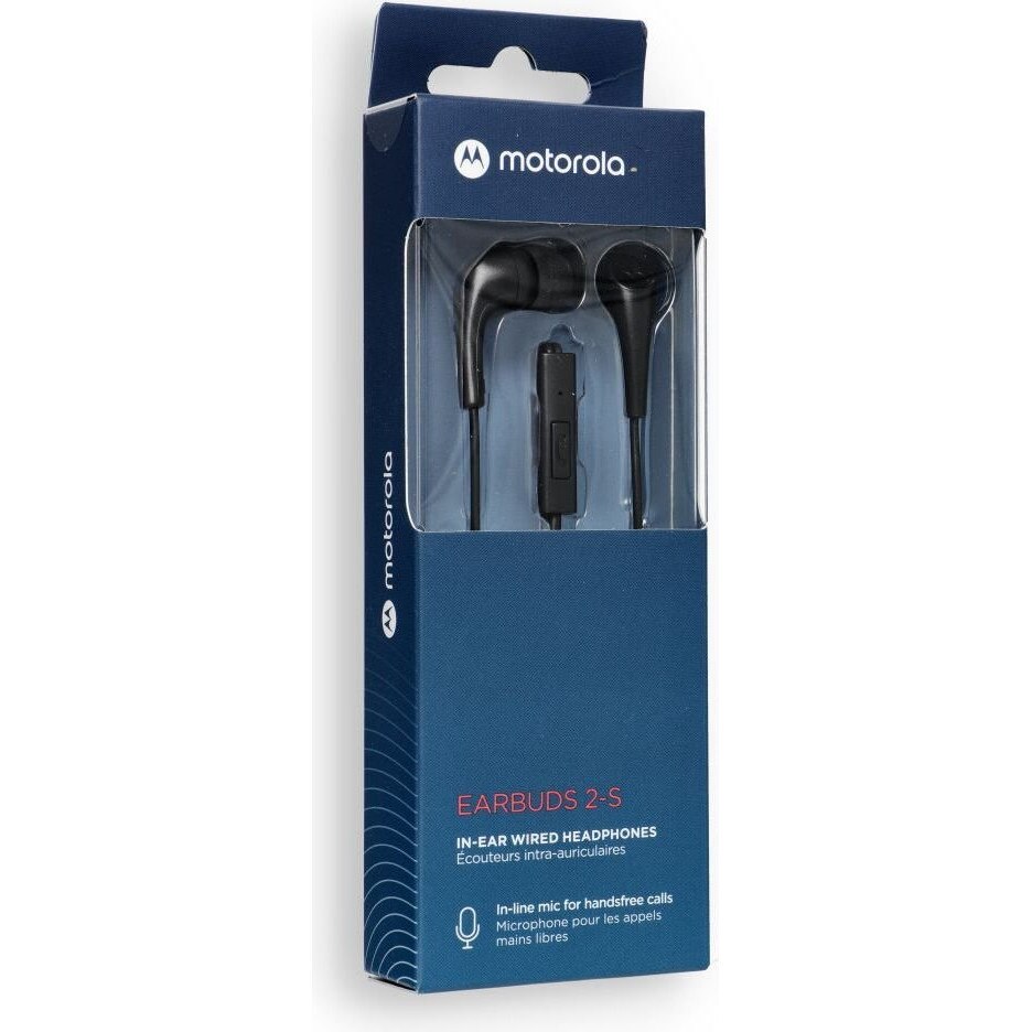Casti in-ear Motorola Earbuds 2-S, microfon, negru, 10mm, jack 3.5mm