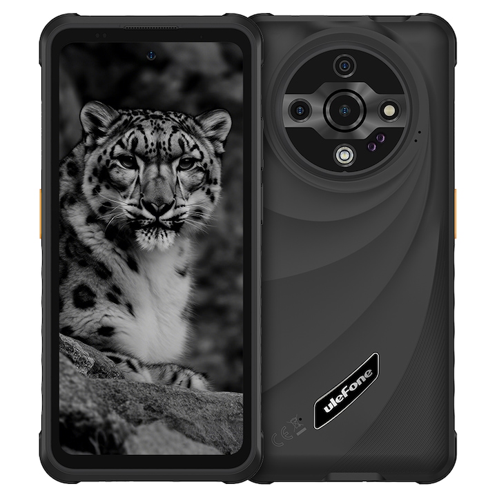 Telefon mobil Ulefone Armor X31, Dual SIM, 4G, Octa-Core Mediatek Helio G91, IPS 6.56-inch 90Hz HD+, 12GB RAM (6GB + 6GB RAM), 128GB, 6050mAh, NFC, IP68, Android 14, Black