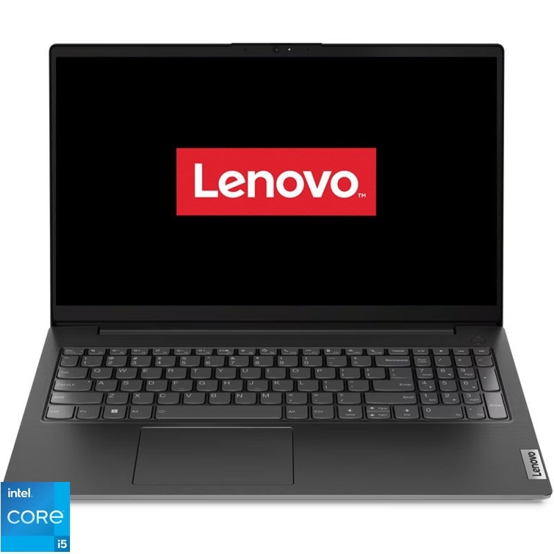 Laptop Lenovo V15 G3 IAP cu procesor Intel® Core™ i5-1235U pana la 4.40 GHz, 15.6", 10 cores, Full HD, 40GB DDR4, 512GB SSD, Intel UHD Graphics, No OS, Black