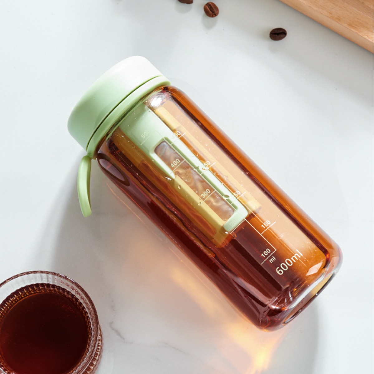Cafetiera Cold Brew 600ml cu filtru detasabil transparent
