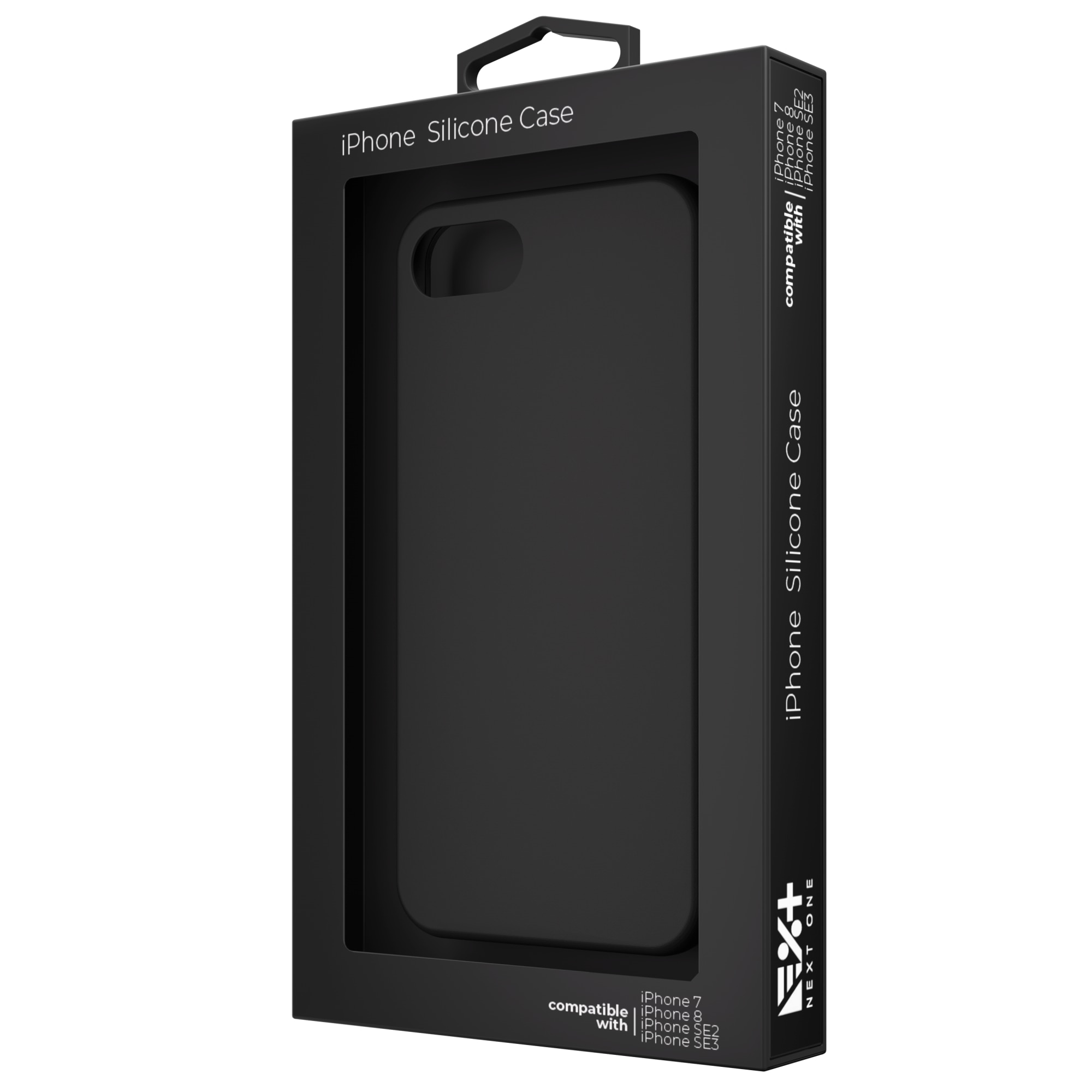Husa de protectie NOA pentru iPhone SE2 (2020) si iPhone SE3 (2022), Silicon - Negru
