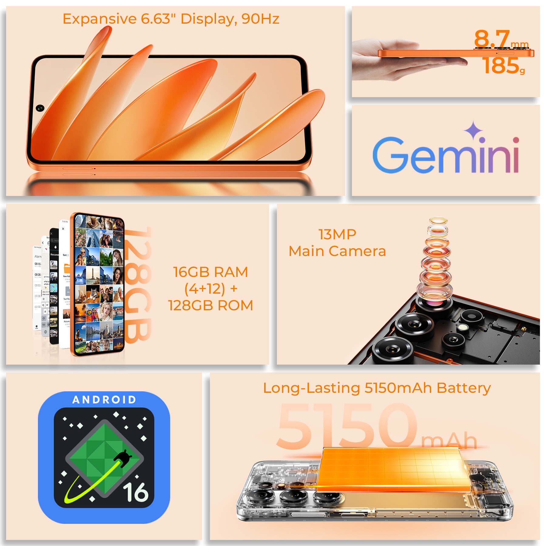 Oukitel C26 6.63" 128GB/4GB 5150mAh Auriu