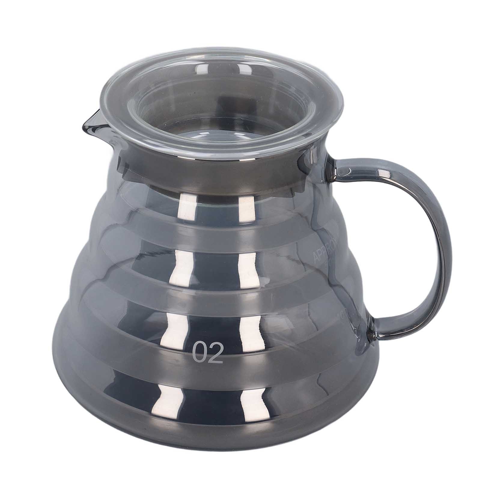 Cafetiera sticla borosilicata, 600ml, gri electrozic, 22x10cm
