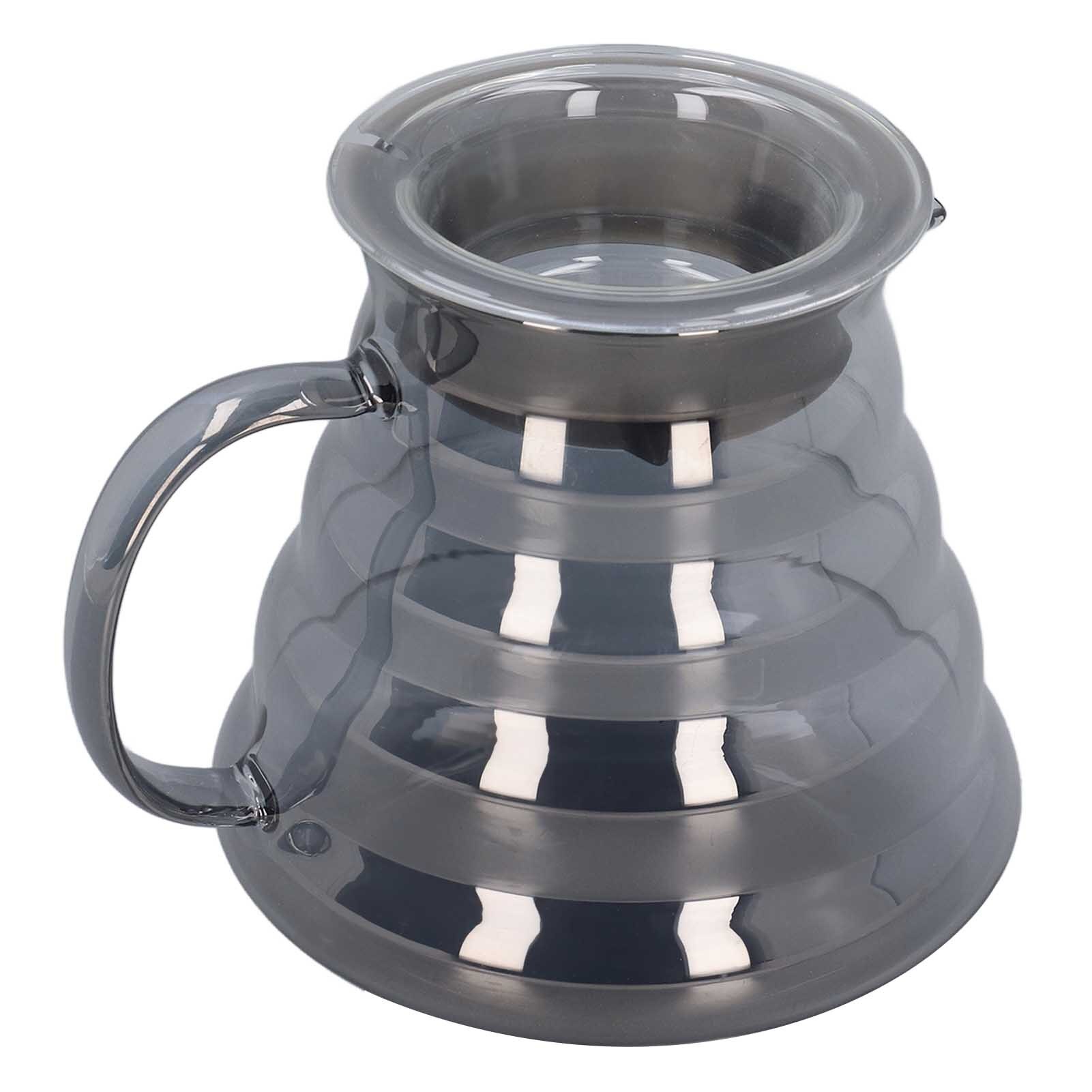 Cafetiera sticla borosilicata, 600ml, gri electrozic, 22x10cm